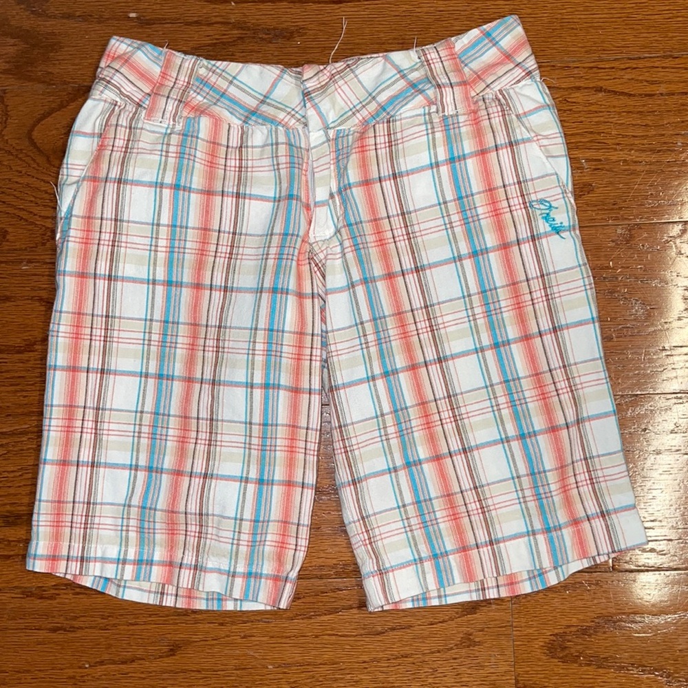 O’Neil size 7 plaid surfer shorts